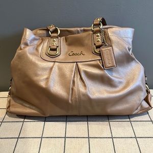 Coach Metallic Gold Tote Bag